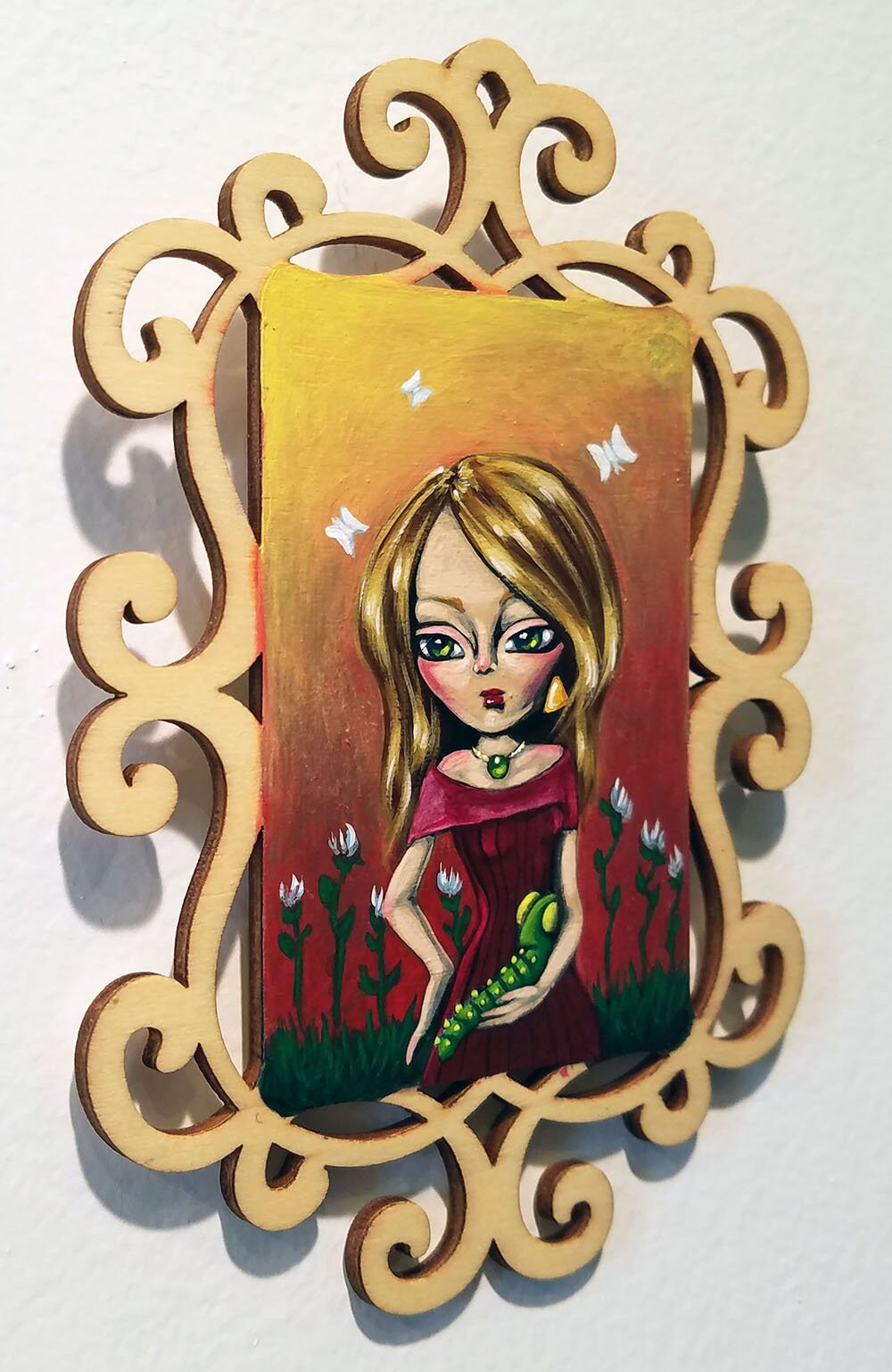 Little Friend Original Miniature Painting - Image 2