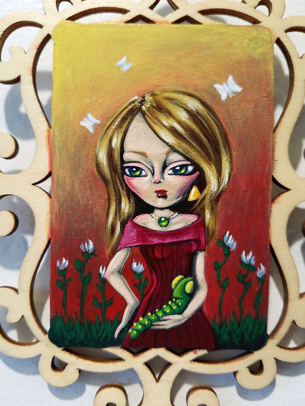 Little Friend Original Miniature Painting - Image 3