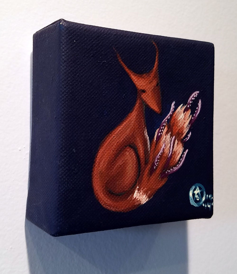 Octofox Original Acrylic Painting - Image 2