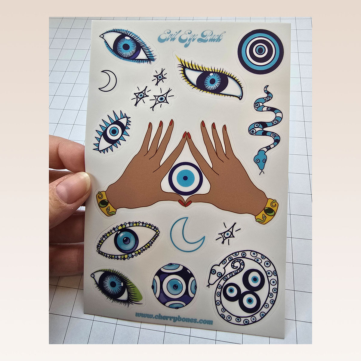 Evil Eye Sticker Sheet 4x6" - Image 3