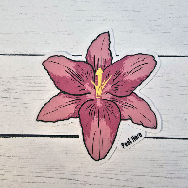 Pink Lily Sticker 3"