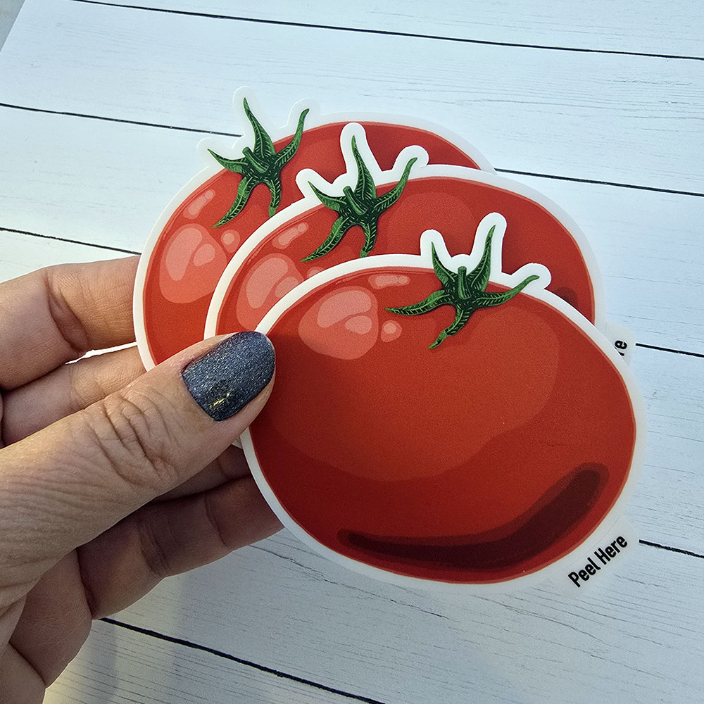 Ripe Tomato Sticker 3" - Image 4